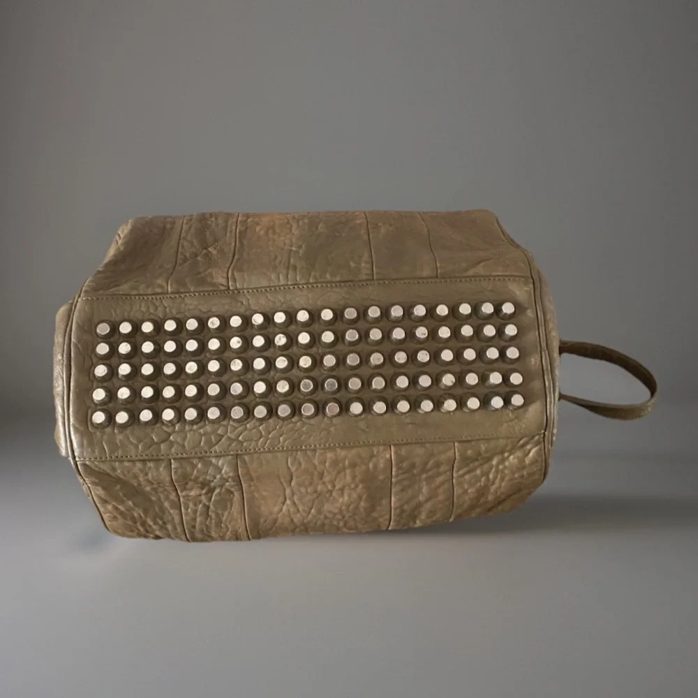 Alexander Wang Rocco Bag Mushroom Grey Pebbled Leather Silver Hardware $1295 men
